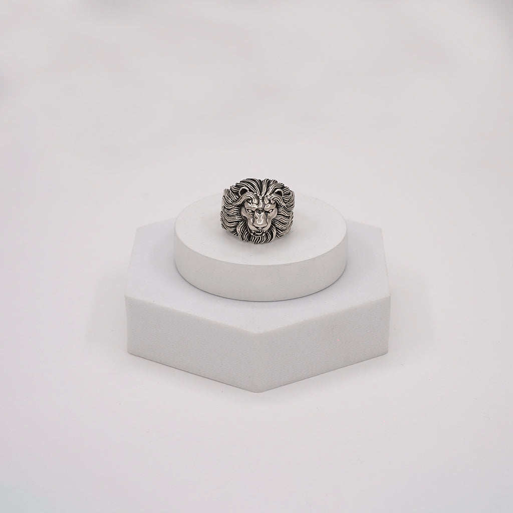 Lion Shaped Silver Ring
