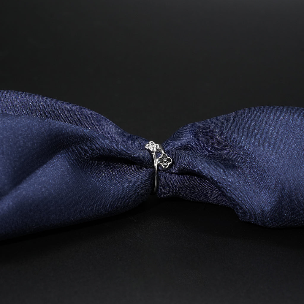 Four Leaf Clover Sterling Silver Ring