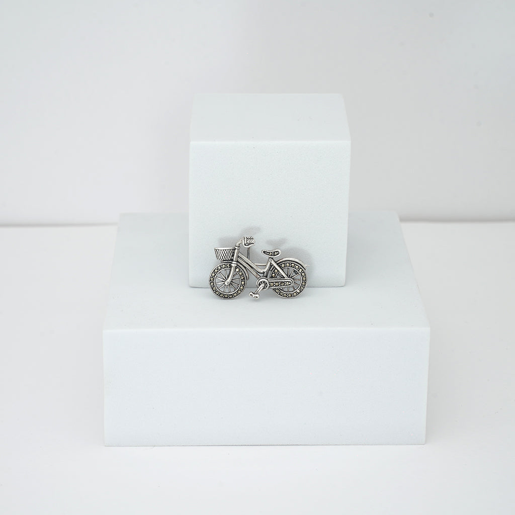 Silver Cycle Brooch